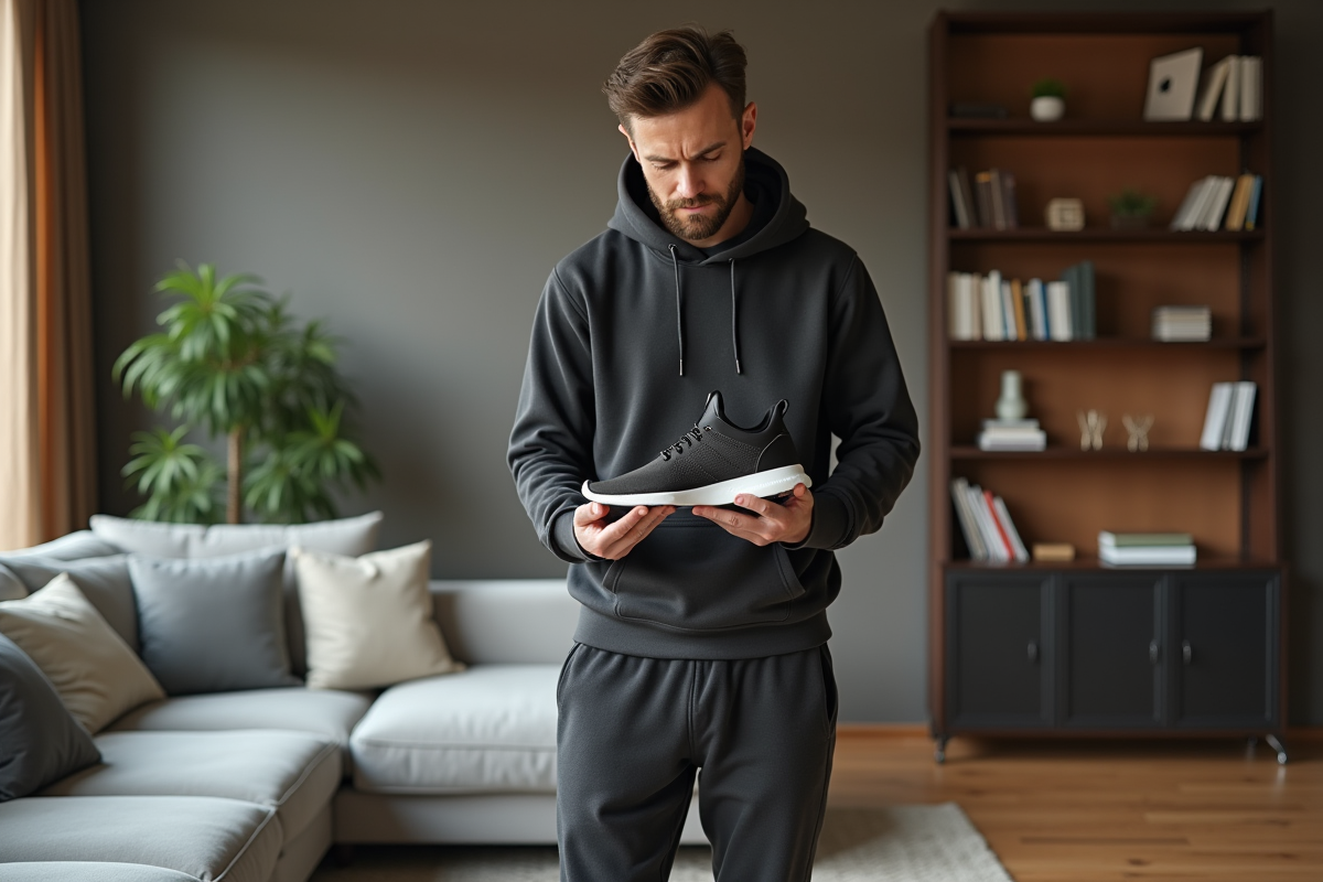 Jeune homme vérifiant l